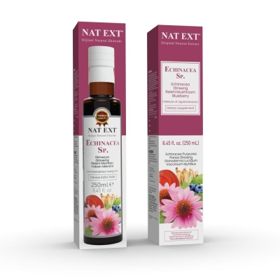 Echınacea Sp.(Ekinezya,Ginseng,Reishi Mantarı,Yaban Mersini) Ekstratı 250ml