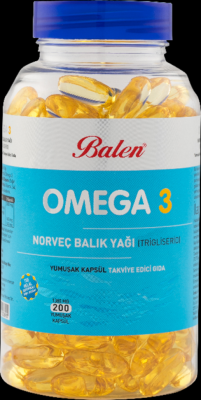Balen Omega 3 Norveç Balık Yağı (Trigiliserid) Yumuşak Kapsül 1380 Mg*200