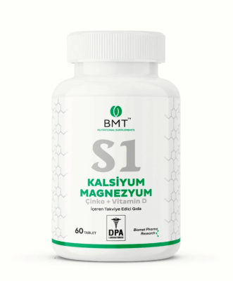 S1™ Kalsiyum, Magnezyum, Çinko, Vitamin D Takviye Edici Gıda 60 Tablet