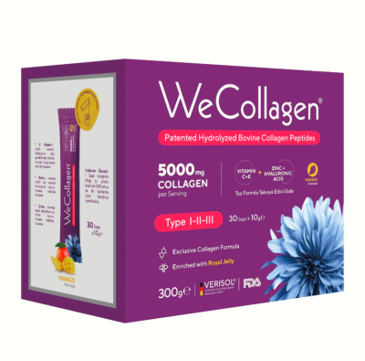 WeCollagen® Tip 1-2-3 Toz Kolajen Saşe 30x10gr