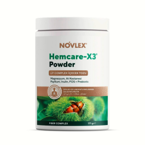 Novlex® Hemcare-X3, Magnezyum, Lif kompleksi ve At kestanesi Toz (Powder) İçecek 171gr
