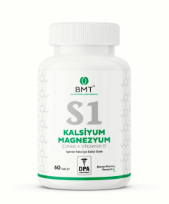 S1™ Kalsiyum, Magnezyum, Çinko, Vitamin D Takviye Edici Gıda 60 Tablet